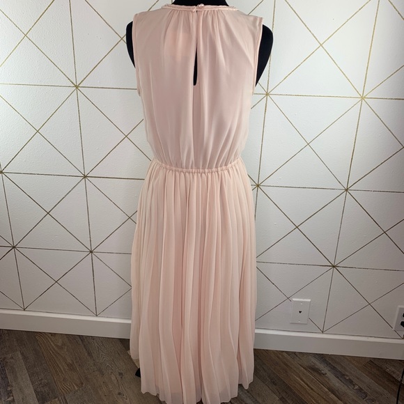 ModCloth Embellished Chiffon Midi Dress Blush S - Picture 2 of 13